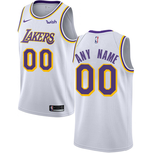 Men's Nike Lakers Personalized Swingman White NBA Association ...