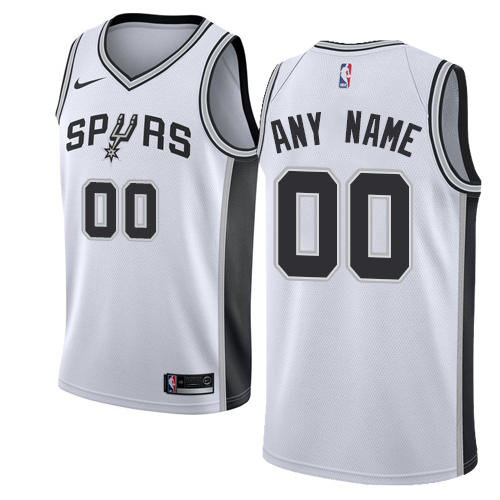 Men's Nike Spurs Personalized Swingman White NBA Association Edition ...